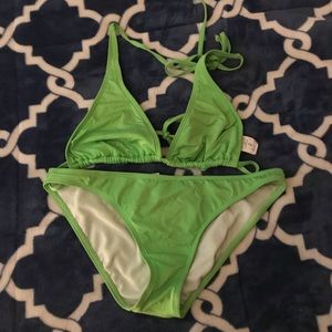 Lime green bikini